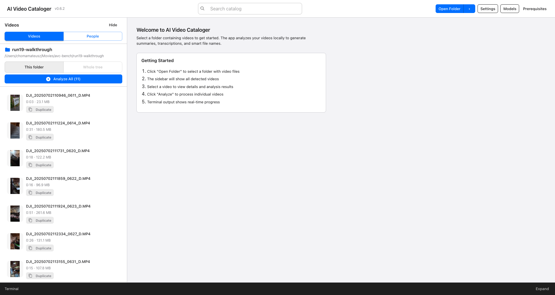 Getting Started: Catalog Your First Folder